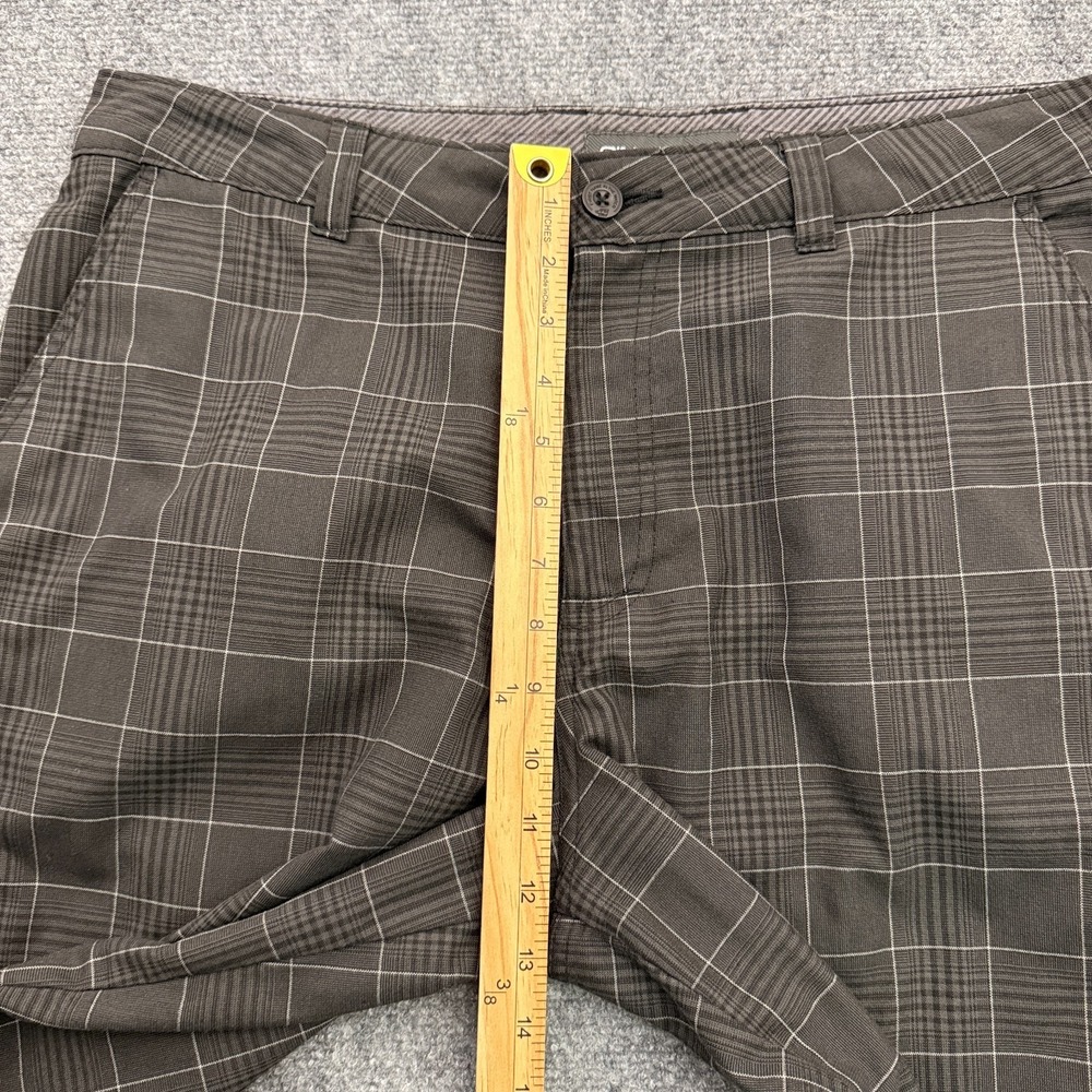 O'Neill Mens Plaid Hybrid Walk Shorts Size 36 Black Golf Casual Flat Front 11" - Picture 8 of 11